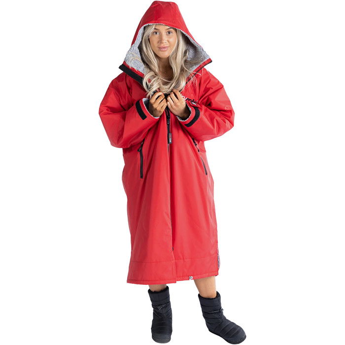 2023 Dryrobe Advance Cambio De Manga Larga Robe DR100L - Red / Gris